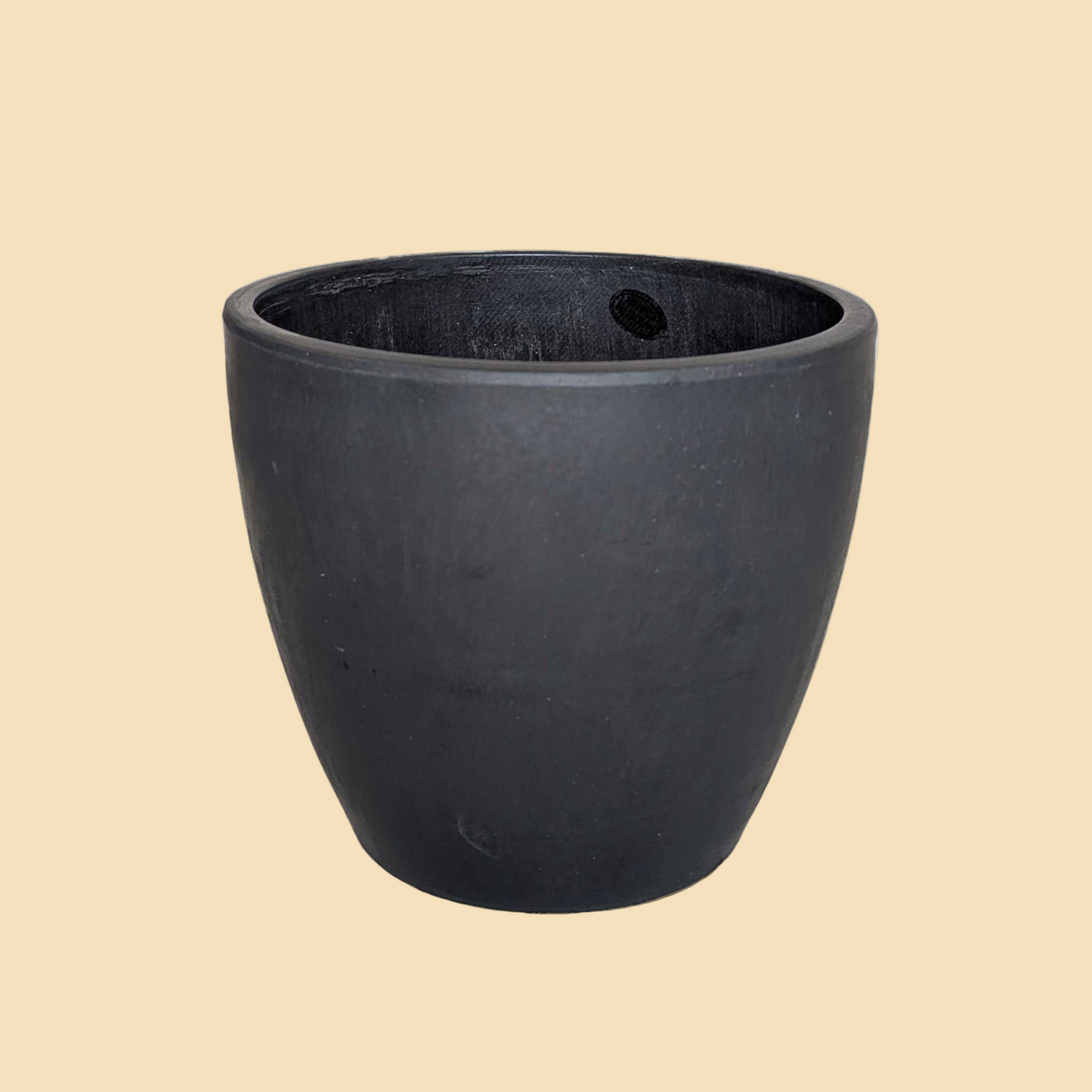 Black pot on a white background