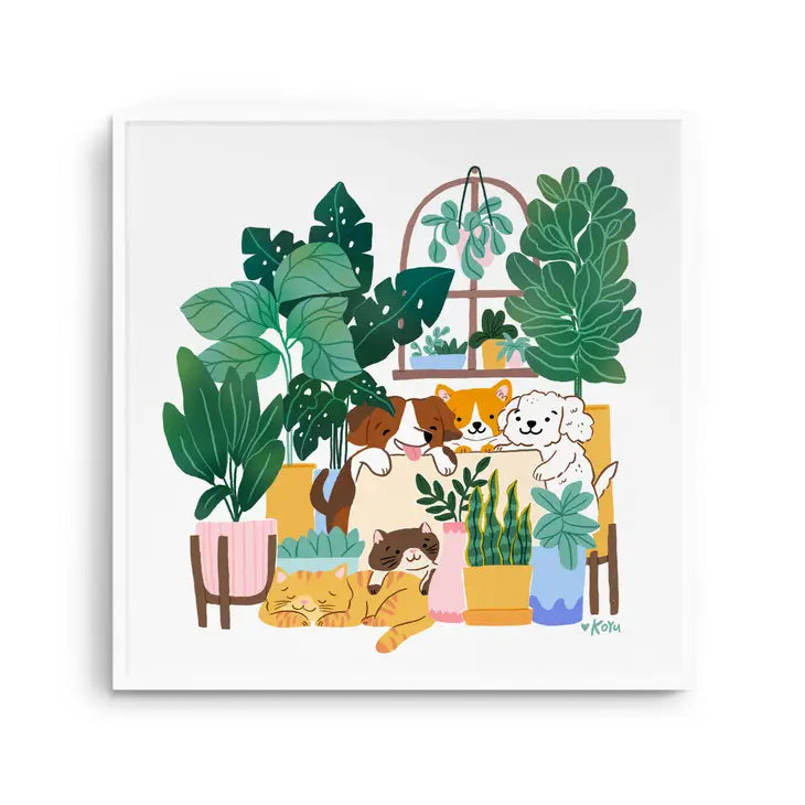 pets plants print
