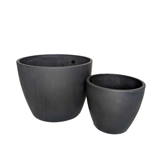 Black & Terracotta Eco Pots